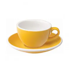 Loveramics Egg - Filiżanka i spodek Flat White 150 ml - Yellow