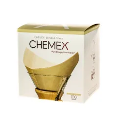 Chemex filtry papierowe kwadratowe - Brązowe - 6, 8, 10 filiżanek