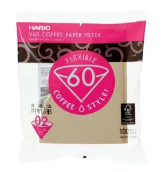 Hario filtry papierowe Misarashi brązowe - V60-02 - 100 Sztuk